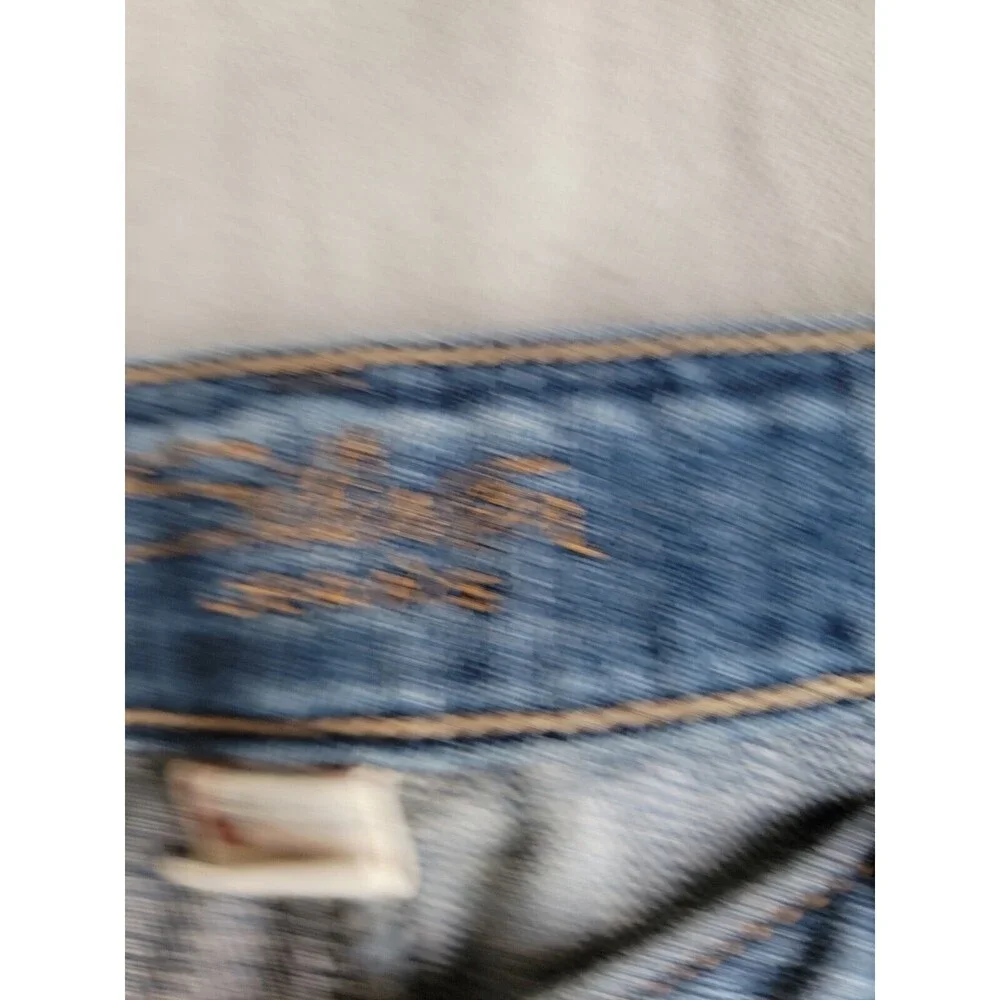 Silver Womens Jeans 34x31 Julia Mid Rise Blue Distressed Stretch Glove Works VTG
